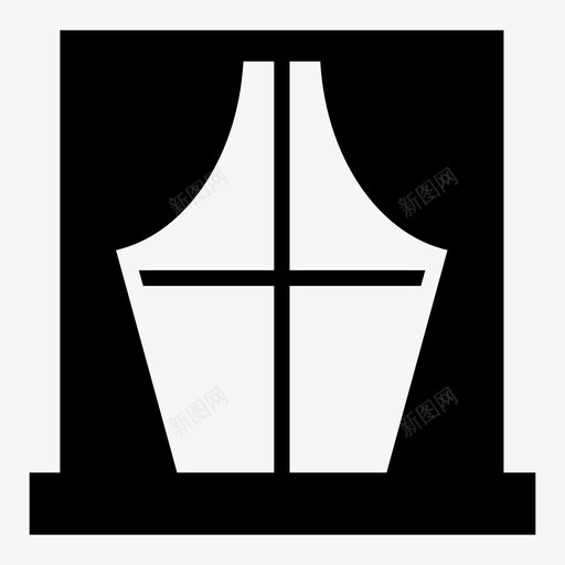 窗帘百叶窗黑暗图标svg_新图网 https://ixintu.com 灯 玻璃 百叶窗 窗帘 窗户 窗格 隐私 黑暗
