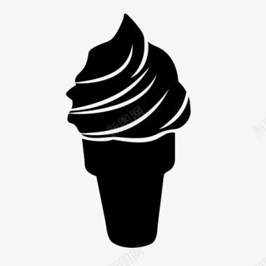 冰淇淋筒甜点零食图标图标