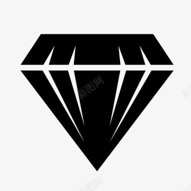钻石矿物珠宝图标图标