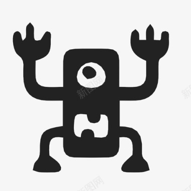 怪物外星人生物图标图标