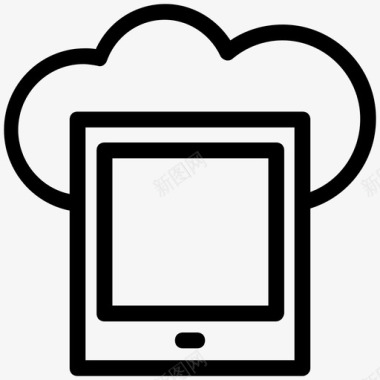 云平板电脑浏览网络存储图标图标