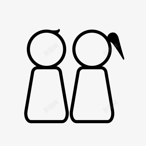 夫妻已婚配对图标svg_新图网 https://ixintu.com 人 伴侣 关系 单身 夫妻 已婚 性 性别 配对