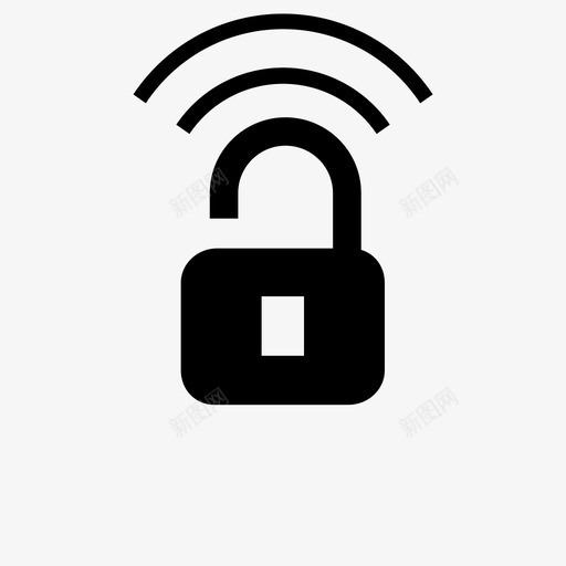 解锁保护无线电图标svg_新图网 https://ixintu.com wifi wifi接入 保护 受限 安全 带lan 无线 无线电 解锁