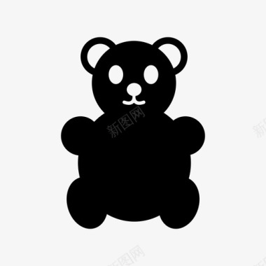 泰迪熊拥抱玩具图标图标