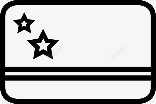 库拉索岛旗世界区段图标图标