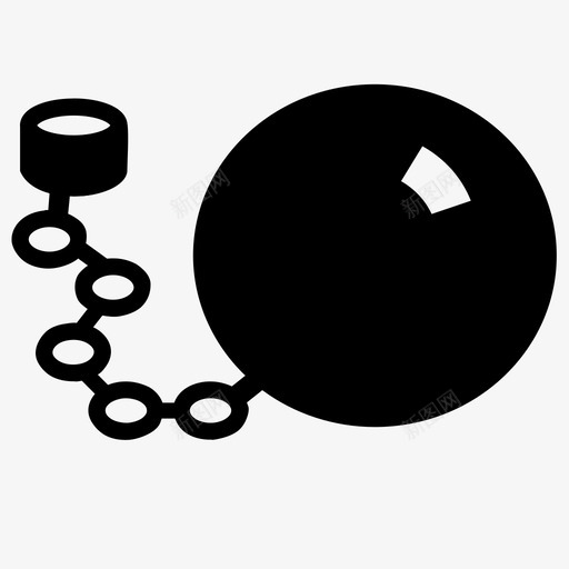 球和链乏味陷阱图标svg_新图网 https://ixintu.com 乏味 冲锋 囚犯 囚禁 拖拽 枷锁 沉重 球和链 监狱 陷阱
