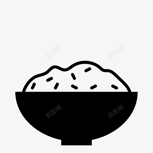 米饭饭碗美食家图标svg_新图网 https://ixintu.com 可吃的 吃的 干酪 盘子 盘子里的食物 米饭 美食家 面团 食物 饭碗