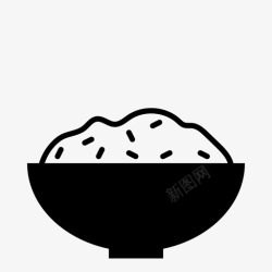 干酪米饭饭碗美食家图标高清图片