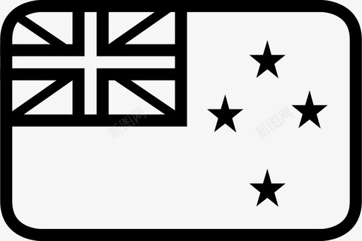 新西兰国旗新西兰国家象征图标图标