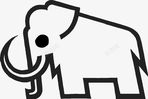 大象非洲动物图标svg_新图网 https://ixintu.com 丛林 动物 哺乳动物 大 大象 非洲