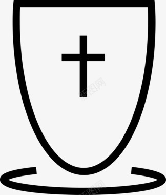 杯子或圣杯宗教和信仰图标图标