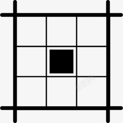 乐在棋中在布局网格中选择中心正方形图标高清图片