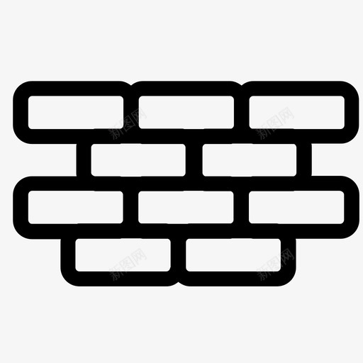 墙防护隔墙图标svg_新图网 https://ixintu.com 分隔墙 墙 建造 构造 砖墙 边界 防护 防火墙 隔墙 面板