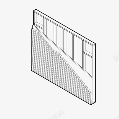 墙组件墙截面螺柱图标图标