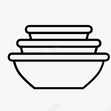 碗谷类食品容器图标图标