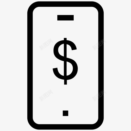 智能手机纸币网上银行图标svg_新图网 https://ixintu.com 手机银行 智能手机 纸币 网上银行 美元符号 美元纸币