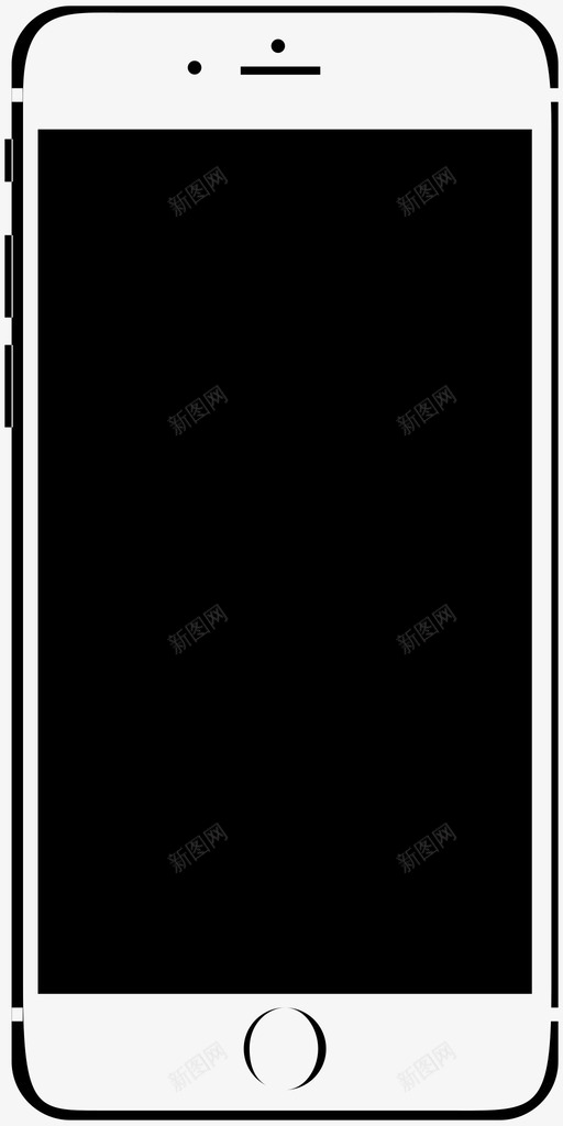 白色iphone 6图标svg_新图网 https://ixintu.com 白色iphone 6