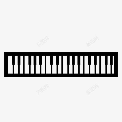 钢琴键键盘乐器图标svg_新图网 https://ixintu.com 乐器 合成器 合成键 演奏 钢琴键 键盘 音乐家