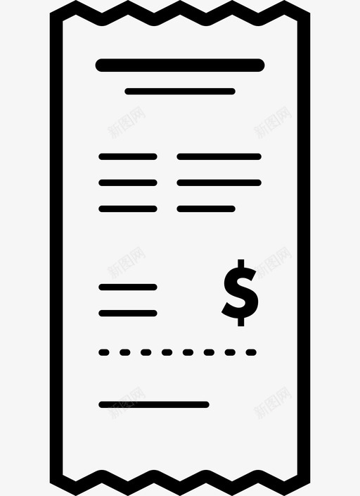 收据增值税退货图标svg_新图网 https://ixintu.com lil纸张 兑换 发票 增值税 已付 打印 收据 美元 货币 购买 退货
