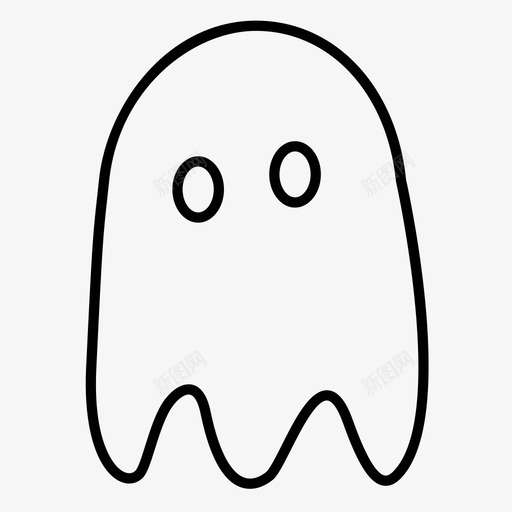 幽灵白色精灵图标svg_新图网 https://ixintu.com 万圣节 吃豆人 图纸 幻影 幽灵 我画的东西 手绘 白色 精灵 素描