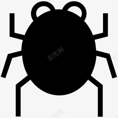 bug数据库中的病毒昆虫图标图标