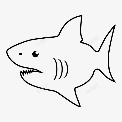 鲨鱼海洋捕食者图标svg_新图网 https://ixintu.com 史前 捕食者 未经证实 海洋 海洋动物 海洋生物 神秘生物 稀有 迷信 鲨鱼