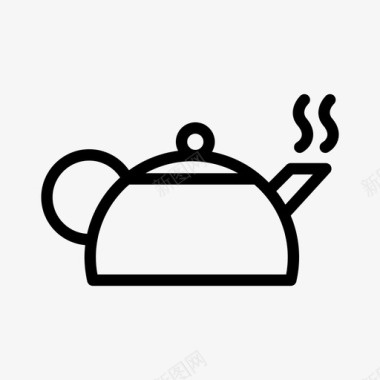 茶壶热水蒸汽图标图标
