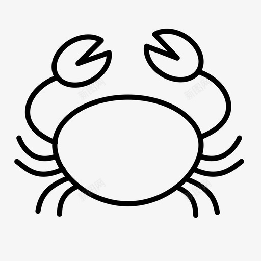 螃蟹动物海洋图标svg_新图网 https://ixintu.com 动物 海洋 海洋生物 螃蟹 蟹鱼 贝类