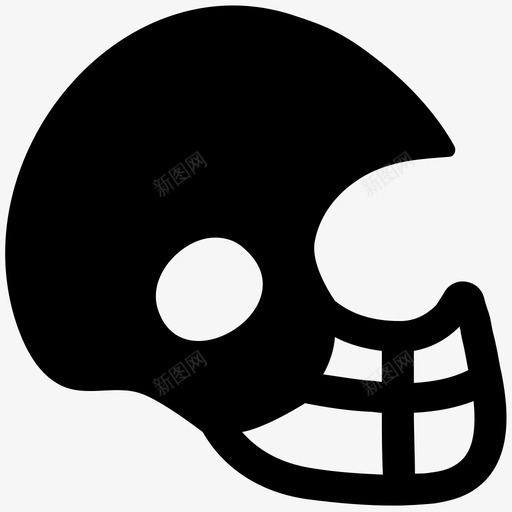 足球头盔美式足球安全帽图标svg_新图网 https://ixintu.com 安全帽 美式足球 足球头盔 运动