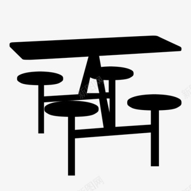 桌椅套装椅子家具图标图标