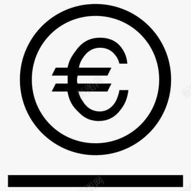 欧元成本金钱图标图标