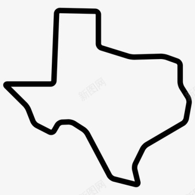 德克萨斯州地图州图标图标