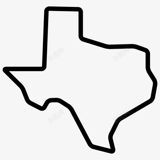 德克萨斯州地图州图标svg_新图网 https://ixintu.com 地图 州 德克萨斯州 简单美国（大纲） 美国