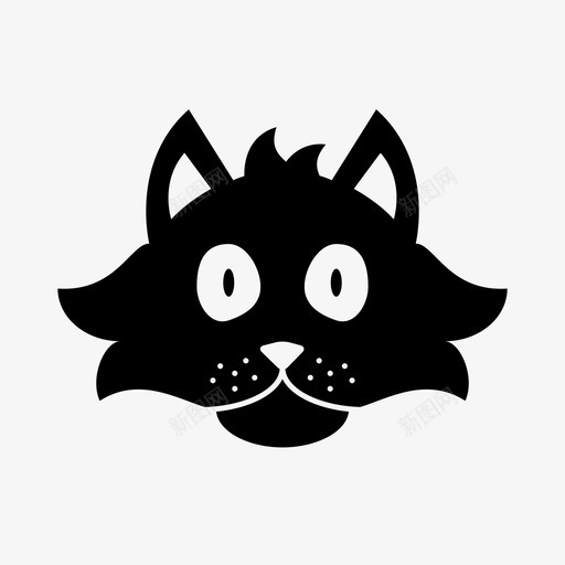 猫胡须牙齿图标svg_新图网 https://ixintu.com 动物脸 毛皮 牙齿 猫 看看猫拖进来了什么 耳朵 胡须 野猫 黑猫