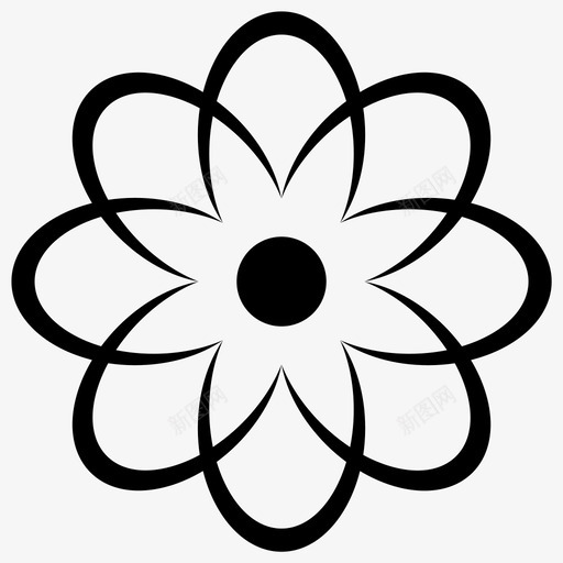 花螺旋形圆形图标svg_新图网 https://ixintu.com 图案 圆形 植物 繁茂 自然 花 花园 花朵 花瓣 螺旋形