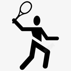体育中心网球网球拍网球运动员图标高清图片