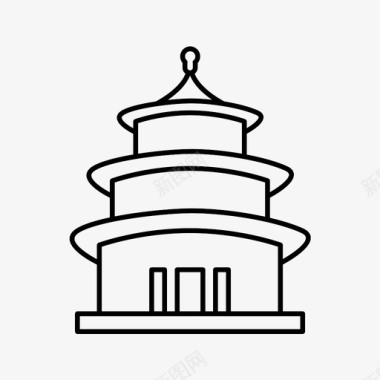 北京天坛图标图标