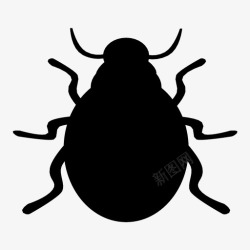 除虱子昆虫蚂蚁甲虫图标高清图片