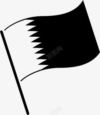 卡塔尔国旗代表国家符号图标图标