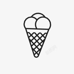 凉的食物冰淇淋糖果冰淇淋筒图标高清图片