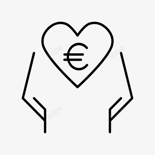 捐款关怀慈善图标svg_新图网 https://ixintu.com 关怀 关爱 心 慈善 手 捐款 欧元 爱 金融 银行和金融卷5