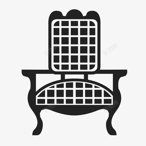 椅子扶手家具图标svg_新图网 https://ixintu.com 家具 家居装饰 座椅 扶手 椅子 软垫