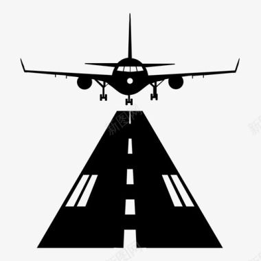 飞机降落旅行旅行者图标图标