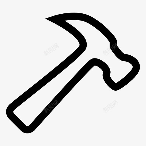 锤子重锤重击图标svg_新图网 https://ixintu.com 修理 建造 摧毁 敲击 维修 重击 重锤 锤子