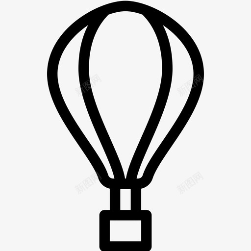 热气球篮子帆布图标svg_新图网 https://ixintu.com 帆布 柳条 热气球 物体线图标 篮子 襟翼 高