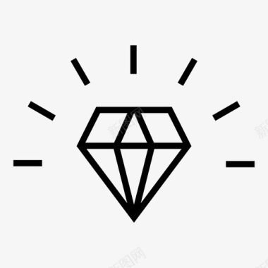 钻石闪亮珍贵图标图标