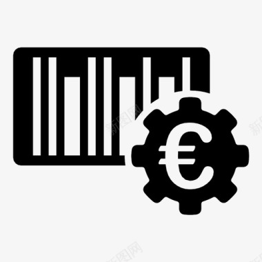 欧洲条码设置产品货币图标图标