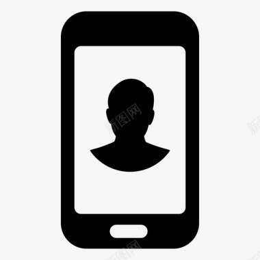 智能手机个人头像个人资料图标图标