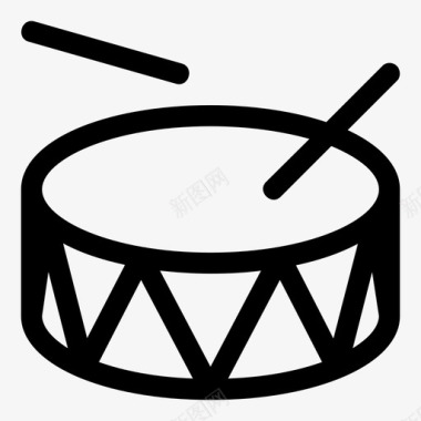 鼓简单音乐家图标图标