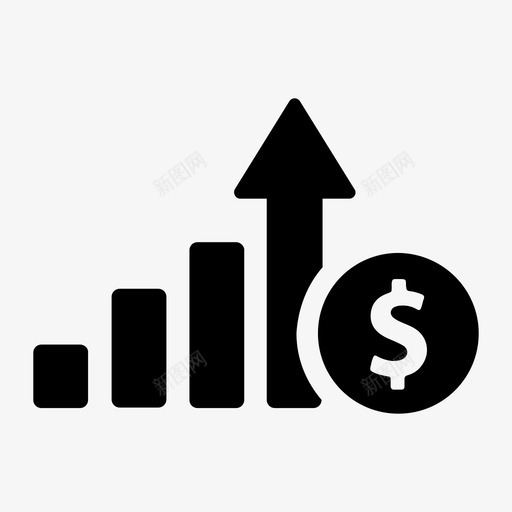 条形图信息图投资图标svg_新图网 https://ixintu.com 信息图 利润 投资 报告 收入 条形图 资金 销售